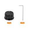 Uxcell Aluminium-Potentiometer Universal-Lautstärke-Tonreglerknopf mit Pfeilindikator für Schwarz 2-teiliger Knopf, 1/4" (6mm) Gitarre, 4/5" (34x20mm)