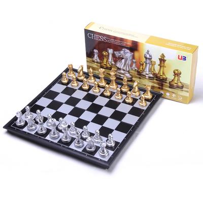 Magnetische Brettspiele Großes Schachspiel Für Match Reise Go Spielset Tragbares Kunststoffschach mit Schachbrett 32 Schachfiguren
