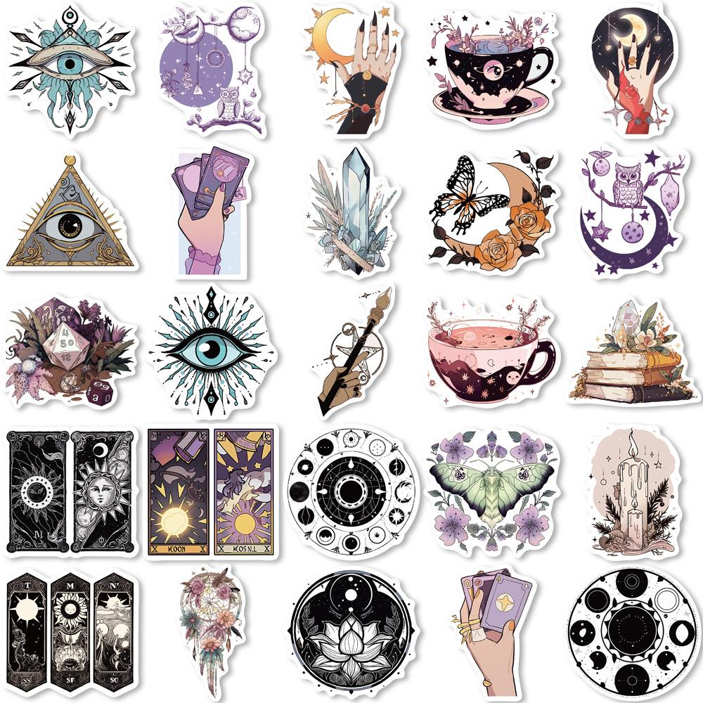 50pcs Magic Witch Beauty Art Cartoon Sticker DIY Phone Laptop Luggage Skateboard Graffiti Decals