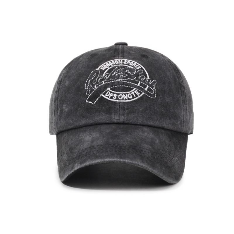 Retro Cap Trendy Versatile Washed Denim Baseball Cap Outdoor Men'S Travel Sunscreen Baseball Cap