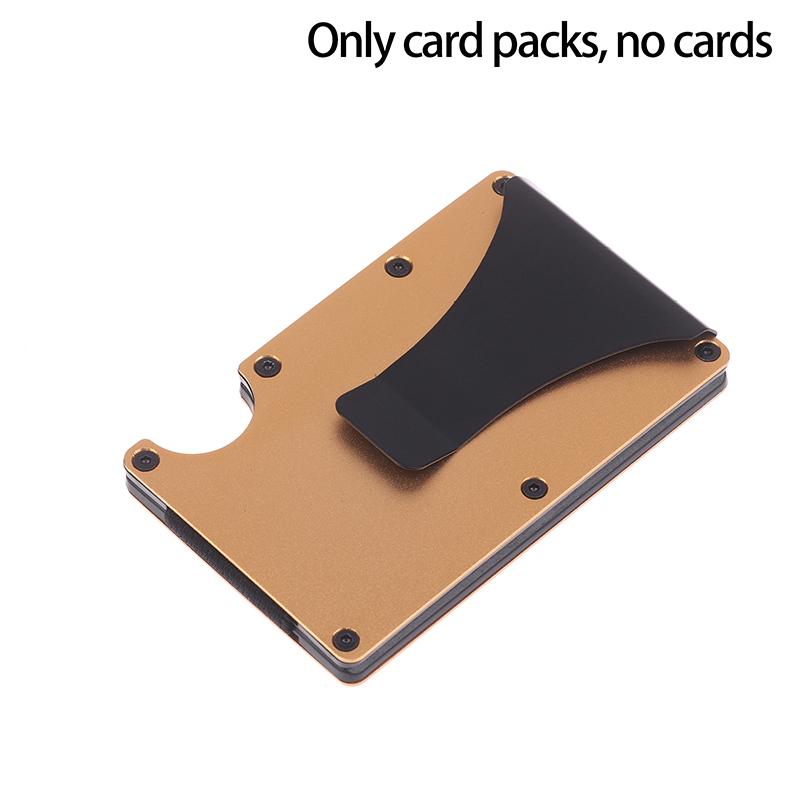 Minimalistisk pung til mænd og kvinder - Slank RFID-pung, Ridsefast, Kreditkortsholder & Pengesnip, Let aftagelige penge