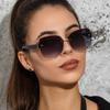 Metal hinges, fashionable large frame sunglasses, men's and women's tide gradually changing color sunglasses, glasses s