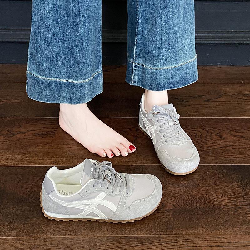 Women's Gander Training Shoes Casual Sports Shoes 2025 New Flat-bottomed 100 Summer Soft-soled Retro Atai Little White Shoes