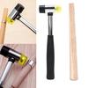 Tapered Wood Mandrel Stick Double Face Rubber Hammer Finger Ring Jewelry Tool