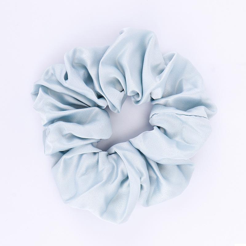 Einfarbiges Haargummi-Set für Damen, Satin, matt, Satin, Farbe, Tanga, Blumen-Haarschmuck, Stall, Nachtmarkt