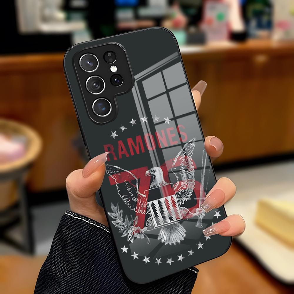 

Чехол для телефона Ramones Road To Ruin для Samsung S26 S25 Plus S20 S20 Plus S22 Ultra S23 FE S21 Plus S21 Ultra Стеклянная крышка Samsung S26 Plus