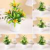 New 6 Colors Artificial Bellflower Potted Plant 12*17cm Plastic Bonsai Flowers Pot Wedding Home Hotel Office Plant