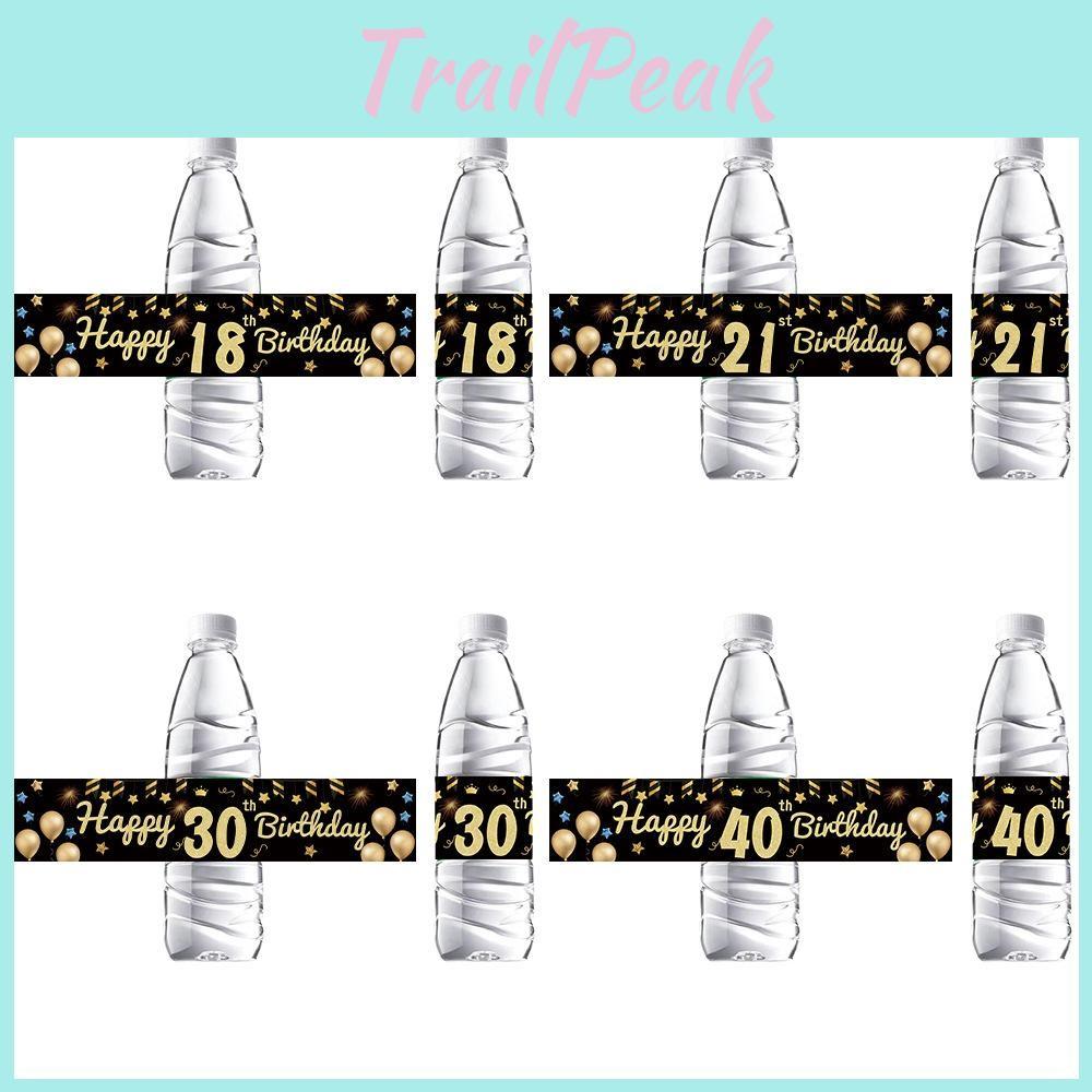 Bottle Black Gold Stickers Kit Age Milestone Celebrations And Halloween Decor