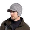 Winter Fleece Ear Protector Baseball Hat Men's Pullover Outdoor Cold Warm Knitted Wool Hat