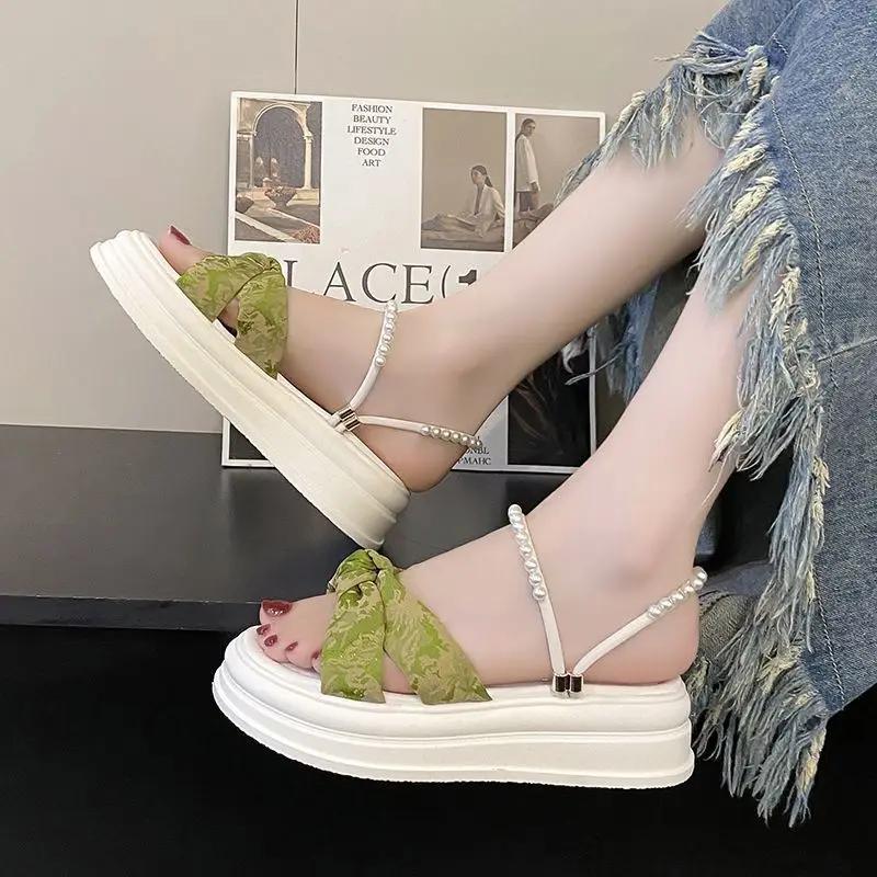 Fashion Beach Roman Style Women's Sandals Asian Size 2025 Luxury Summer Comfortable New Breathable Fashion Sales Trending Ladies Shoes