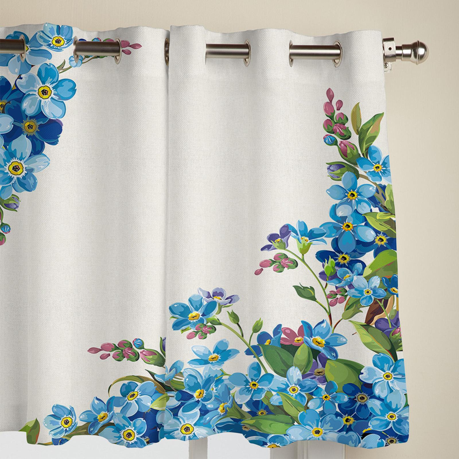 Синие акварельные цветы — фото 4