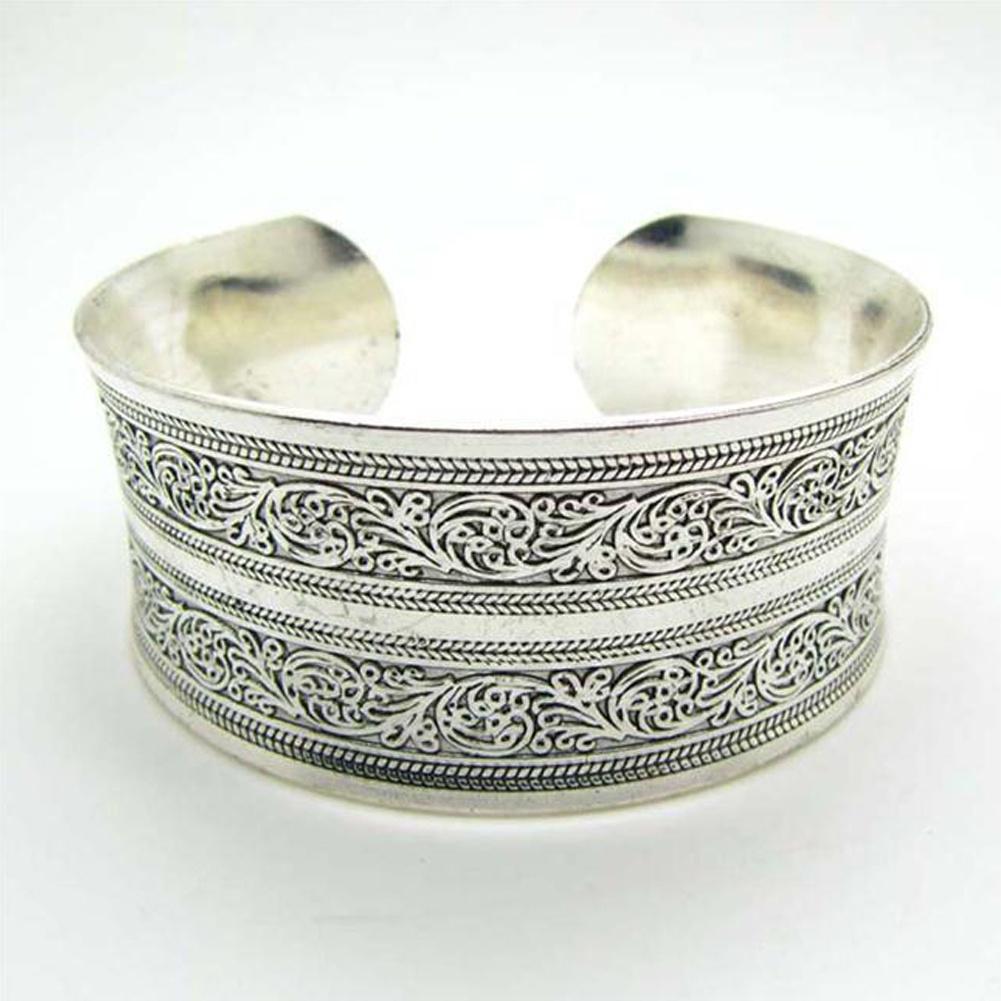 New Hot Bohemia Fashion Retro Tibet Carved Wide Cuff Bracelet ADM