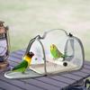 Folding Bird Carrier Bag Breathable Mesh Bird Transport Cage Travel Bird Cage  Outdoor Travel