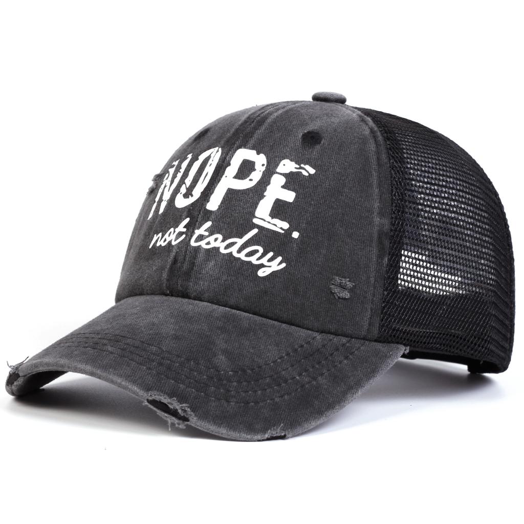 Unisex NOPE Letter Print Wash Baseball Net Caps Hip Hop Cap Spring Summer Outdoor Adjustable Casual Hats Sunscreen Hat
