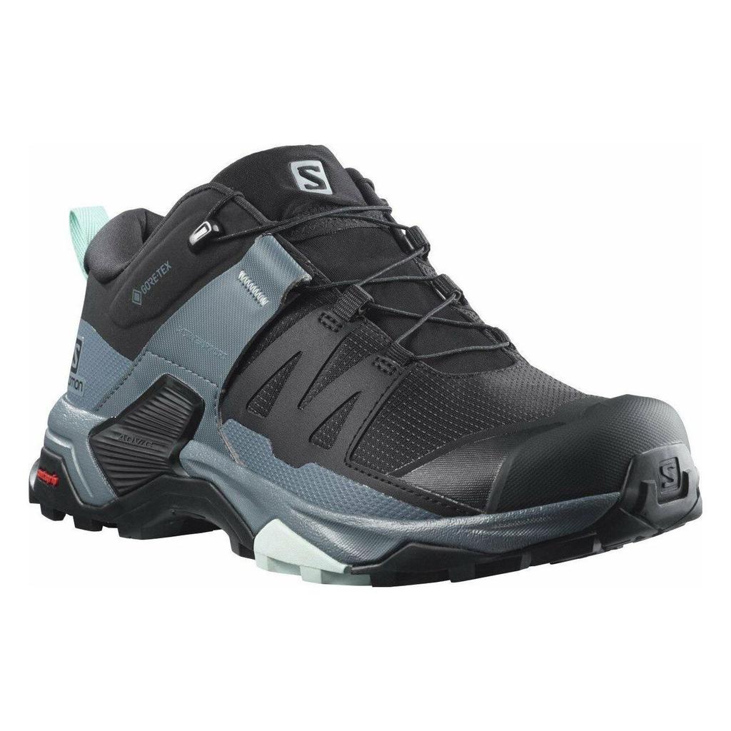 Salomon X Ultra 4 GTX Fabric Synthetic Leather Waterproof Hiking Shoes Women Footwear Black 412896