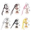 Schnauzer Pendant Key Ring Decorative Woven Heart Pattern Wear Resistant Alloy Accessory For Everyday Use