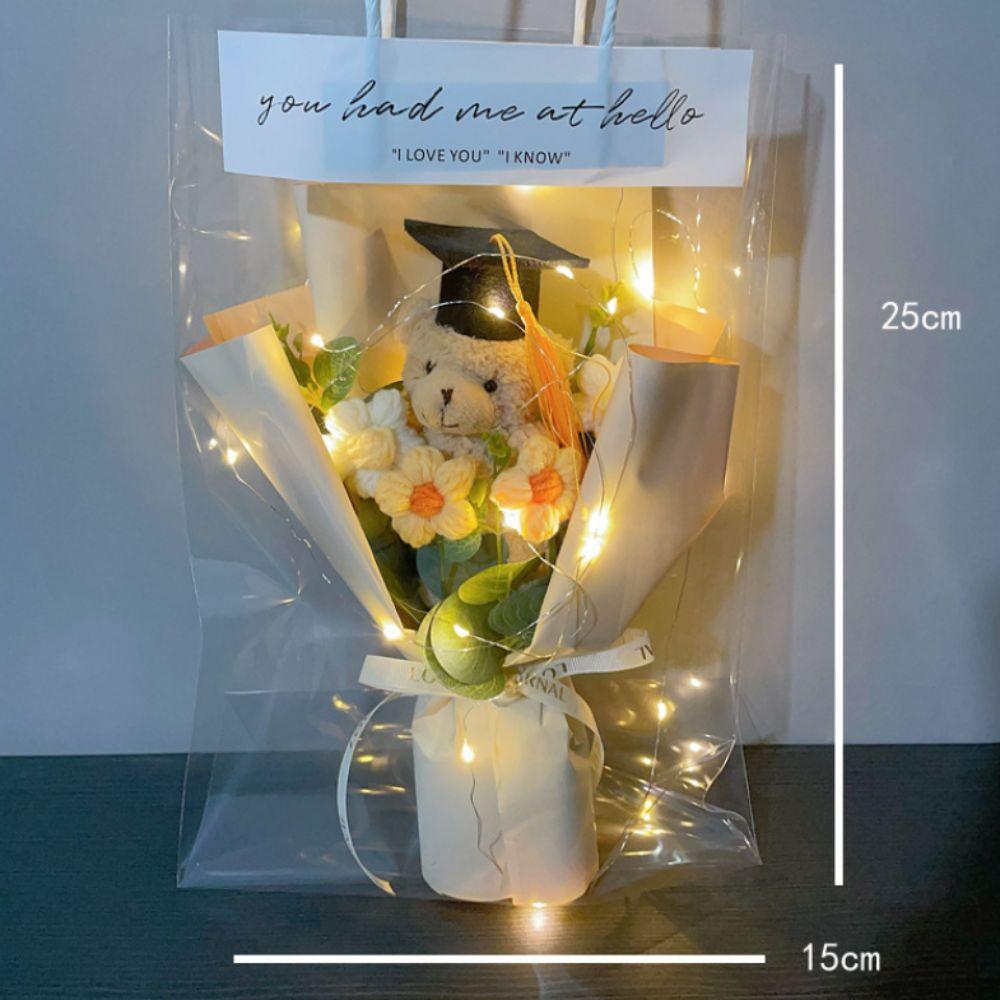 Dr. Bear Plush Toy Cartoon Graduation Gift New Graduation Bouquet Party Decor