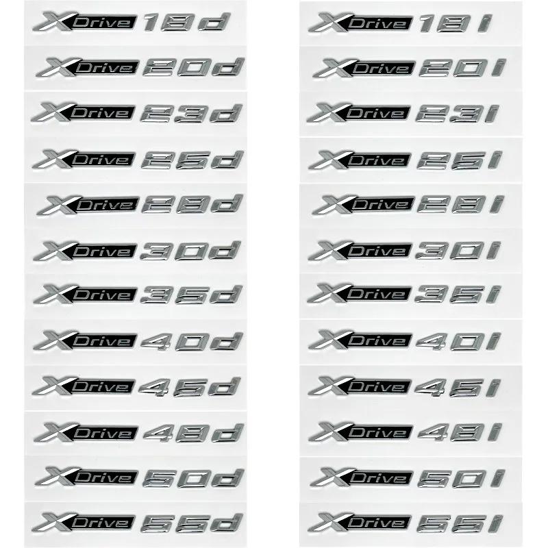Xdrive 20d 30d 35d 40d 50d 20i 25i 30i Car Fender Emblem Trunk Badge Sticker for BMW X1 X3 X4 X5 X6 X7 Uq2