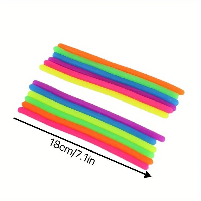 50/10pcs Rubber Elastic Rope Toy Colorful Funny Stress Relief Soft Squeeze Toy For Adult Release Stress Home Decor Party Favor