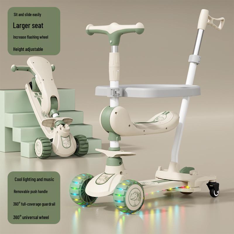 Skládací dětská koloběžka pro věk 1-6 let - Perfektní narozeninový dárek