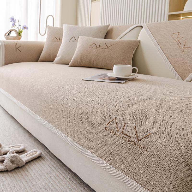 

Simple light luxury sofa cushion 2025 new four-season universal chenille premium seat cushion non-slip cover cloth towel 45 * 45 Pillow Cover
