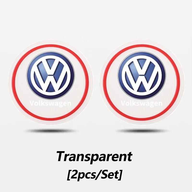 

New 2pcs Car Water Cup Pad Bottle Holder Non-slip Mat For Volkswagen Golf Tiguan Jetta Transporter Passat T5 Polo Touran Sc