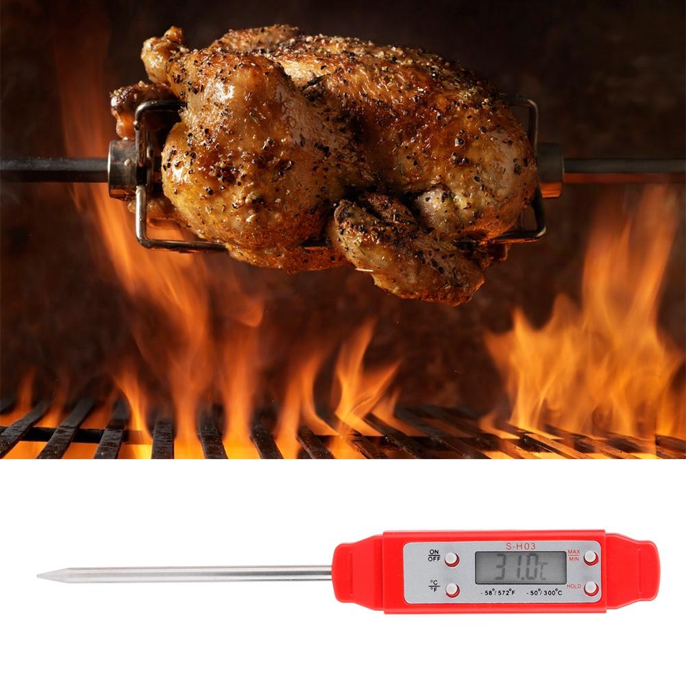 Portable Digital Pen Type Thermometer with   Probe for Kitchen Cooking BBQ Meat Fry Food Milk