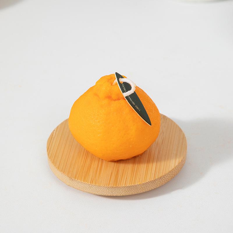 

Handmade Orange Fruit-Shaped Scented Candle Souvenir