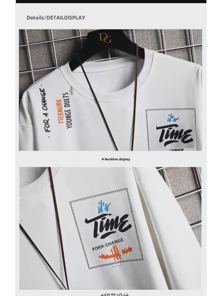 Men's Autumn Korean-Style Casual Sports Suit – Trendy Two-Piece Set for Teens & Students