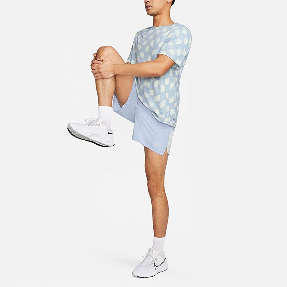 Nike Dri-FIT Printed Crew-Neck Pullover Short-Sleeve T-Shirt Men Tops Light-Blue DX0871-479