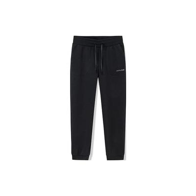 Outdoor Series Solid Color Knitted Jogger Pants Women Bottoms Black 162317319-2