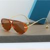 New Luxury Designer Oversized Pilot Sunglasses Women Men Vintage Punk Double Bridge Sun Glasses