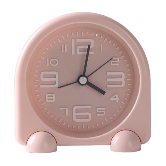 Bedside Alarm Clock Compact Mini Size Silent Operation Battery Powered Illuminated Display Decorative Table Clock