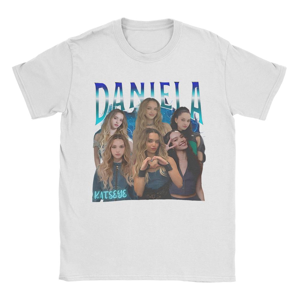 Katseye Daniela Men's T Shirts Novelty Tees Short Sleeve Round Neck T-Shirts 100% Cotton Summer Clothing