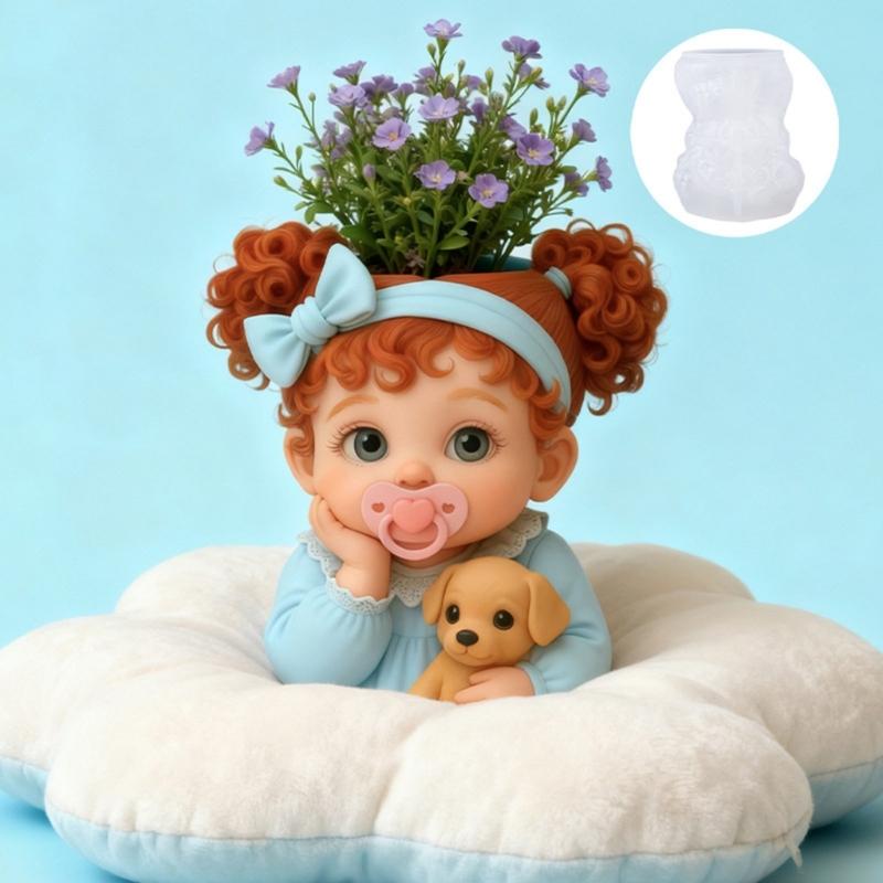 Adorable Dog Shaped Silicone Mold To Create Unique Plant Pots And Decorative Resin Containers Silicone Dog Planter Mold