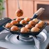 Cast Iron Takoyaki Pan with Wooden Handle