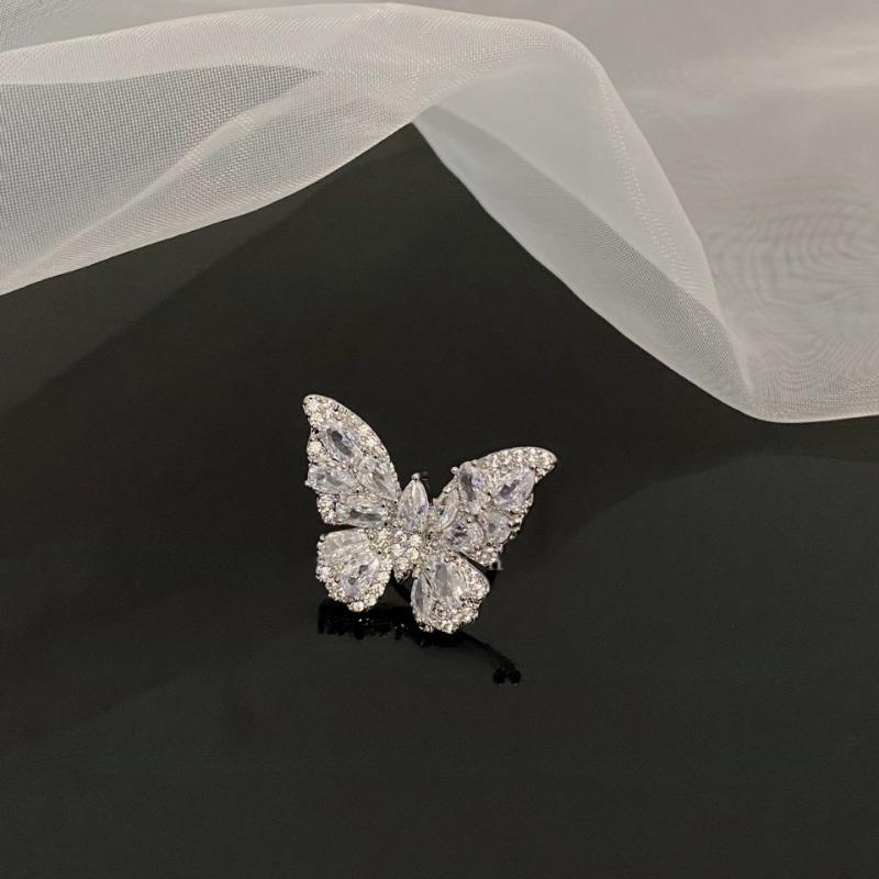

1 шт., легкие роскошные женские украшения в форме бабочки с цирконом, индивидуальный зажим для ушей Джокера