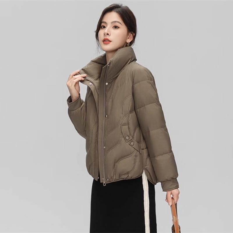 XueZhongFei Women's Stand-Collar Short Down Jacket