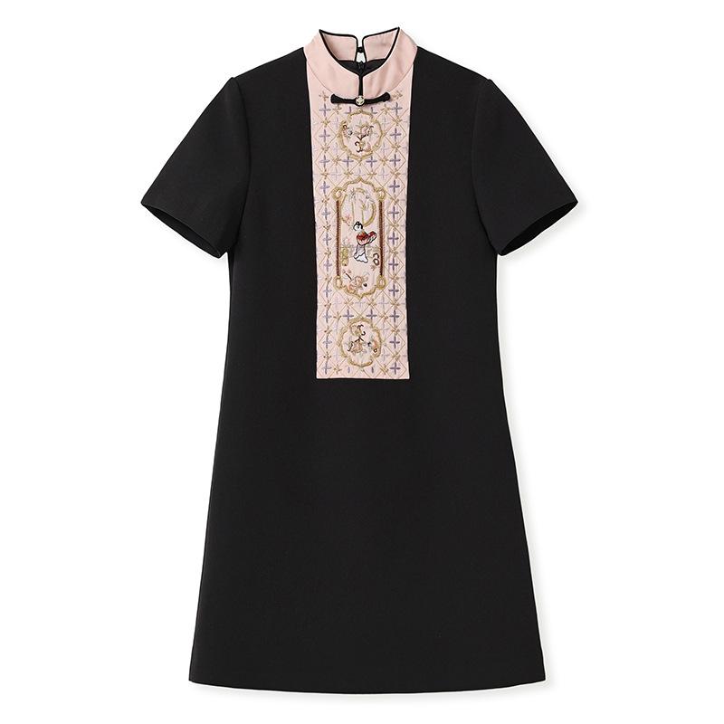 

Hepburn Style Spring Dress: Elegant, Waist-Cinching, Slimming, Slim Fit - NZ064 M чорний