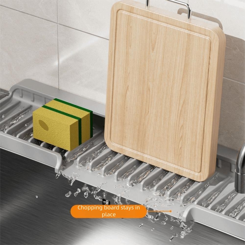 Silicone Sink Drain Pad Foldable Sink Draining Mat Multipurpose Water Retaining Pad Kitchen