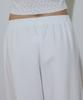 Apeijeu Semi-Curved Cut-Detail Logo Pants(White)