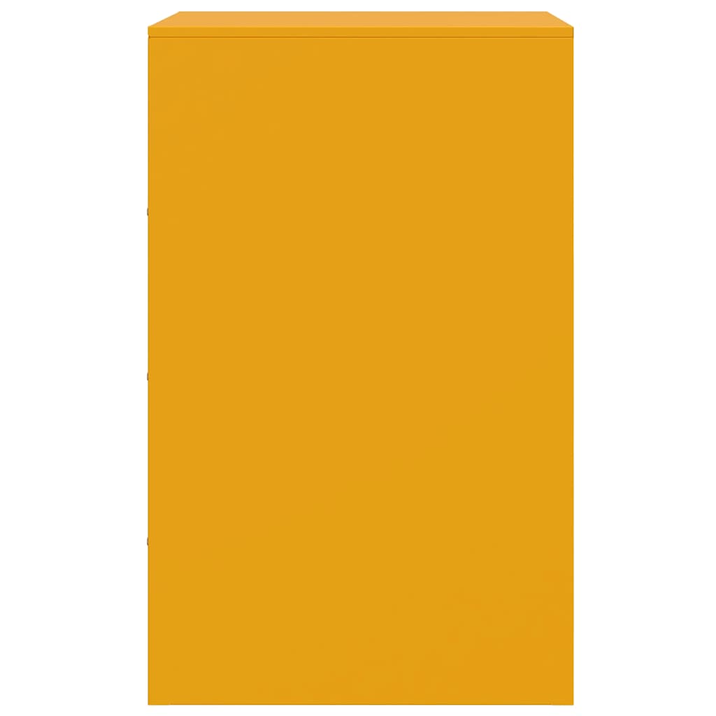 Nightstands 2 pcs. Mustard Yellow 34.5 x 39 x 62 cm Steel