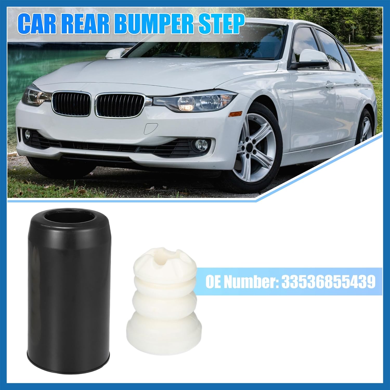 

1 Set Car Rear Bumper Shock Absorber Step Bumpers No.33536855439 for BMW 230i 2017-2021 for BMW 320i 2013-2018 Item Replacement