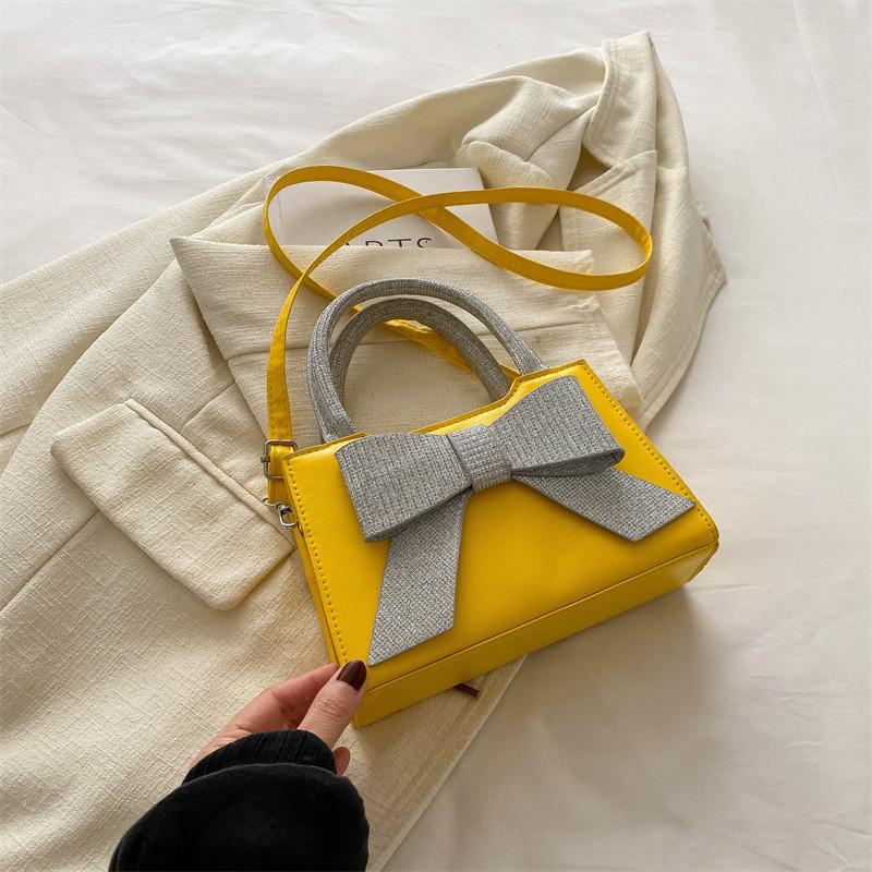 Adorable Korean Style Bowknot Handbag 2024 New Fashion Small Shoulder Bag For Casual And Commuting