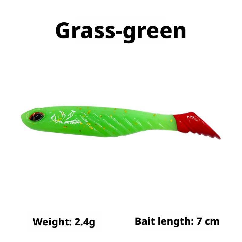Luya Bait Artificial Soft Bait Fish T-Tail 3D Fish-Eye Lead Hook Crank Hook Light Seawater Pop Bass