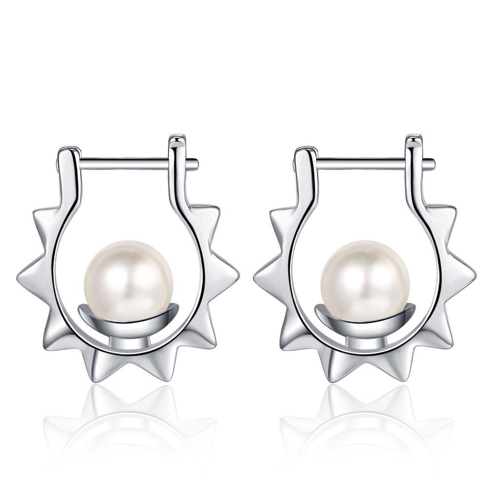 Luxury Shine Stamp 925 Sterling Silver Post Gold Plated Earrings Inlaid Boutique White Zircon Women Hook Drop Earrings Gift