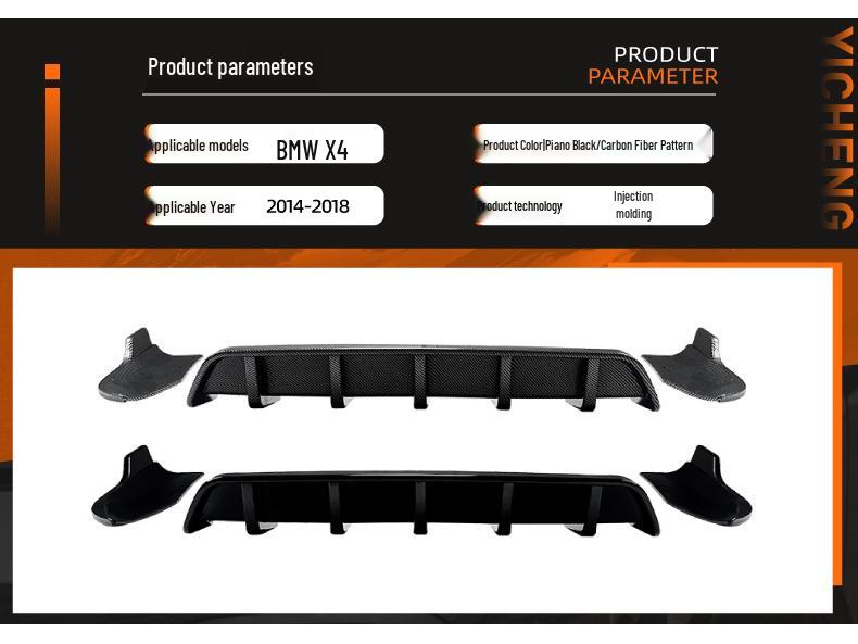 BMW X4 F26 Sport Hecklippe Spoiler Eckensatz (Modelle 2014-2018)