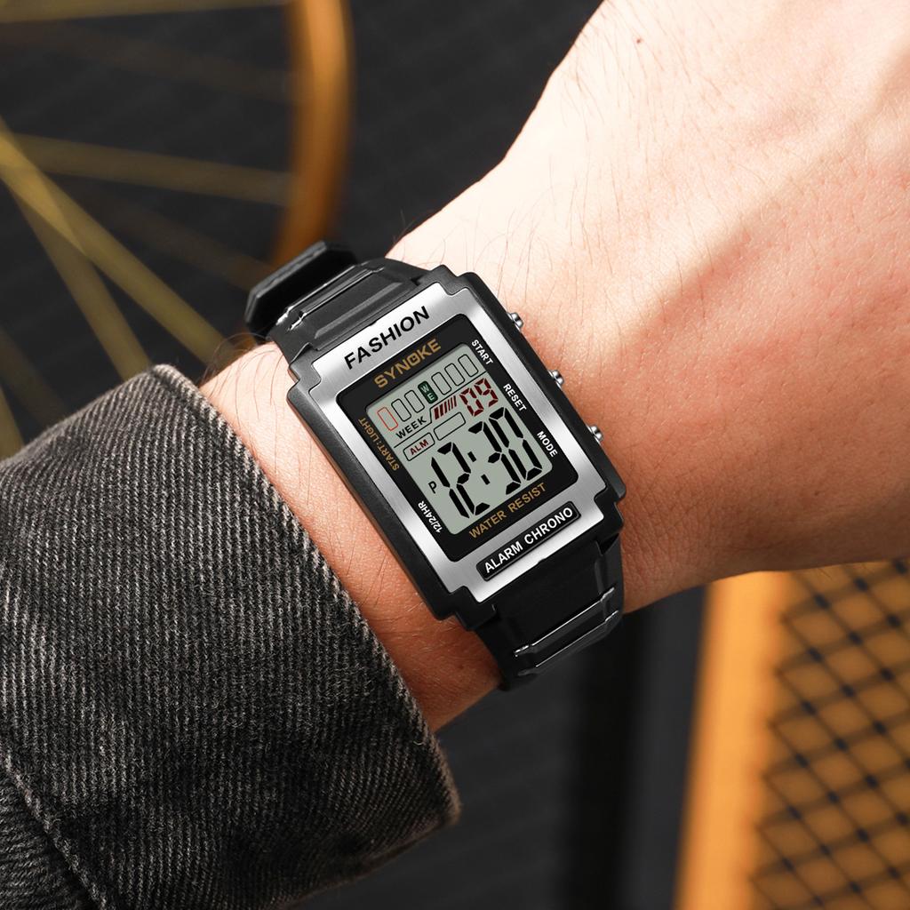 Waterproof Digital Watches For Men 31mm Ultra-thin Electronic Wristwatch Chronograph Sport  Watch 9850