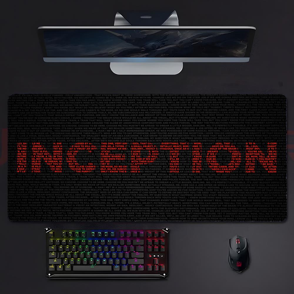 Classic Epic Movie Iinception Movie Mouse Pad Mousepad Large Gaming Lockedge Thickened Pc Table Desk Mat