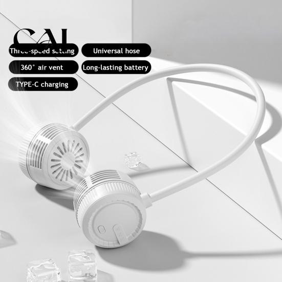 Personal Fan for Business Trips Portable Neck Fan, Hands Free Bladeless Cooling with 3 Speed, USB Summer Gadgets Kitchen Rechargeable Quiet